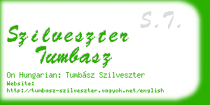 szilveszter tumbasz business card