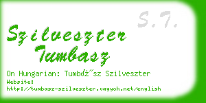 szilveszter tumbasz business card